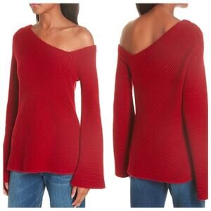 A.L.C. Charly One Shoulder Wool Cashmere Sweater XS MSRP $375